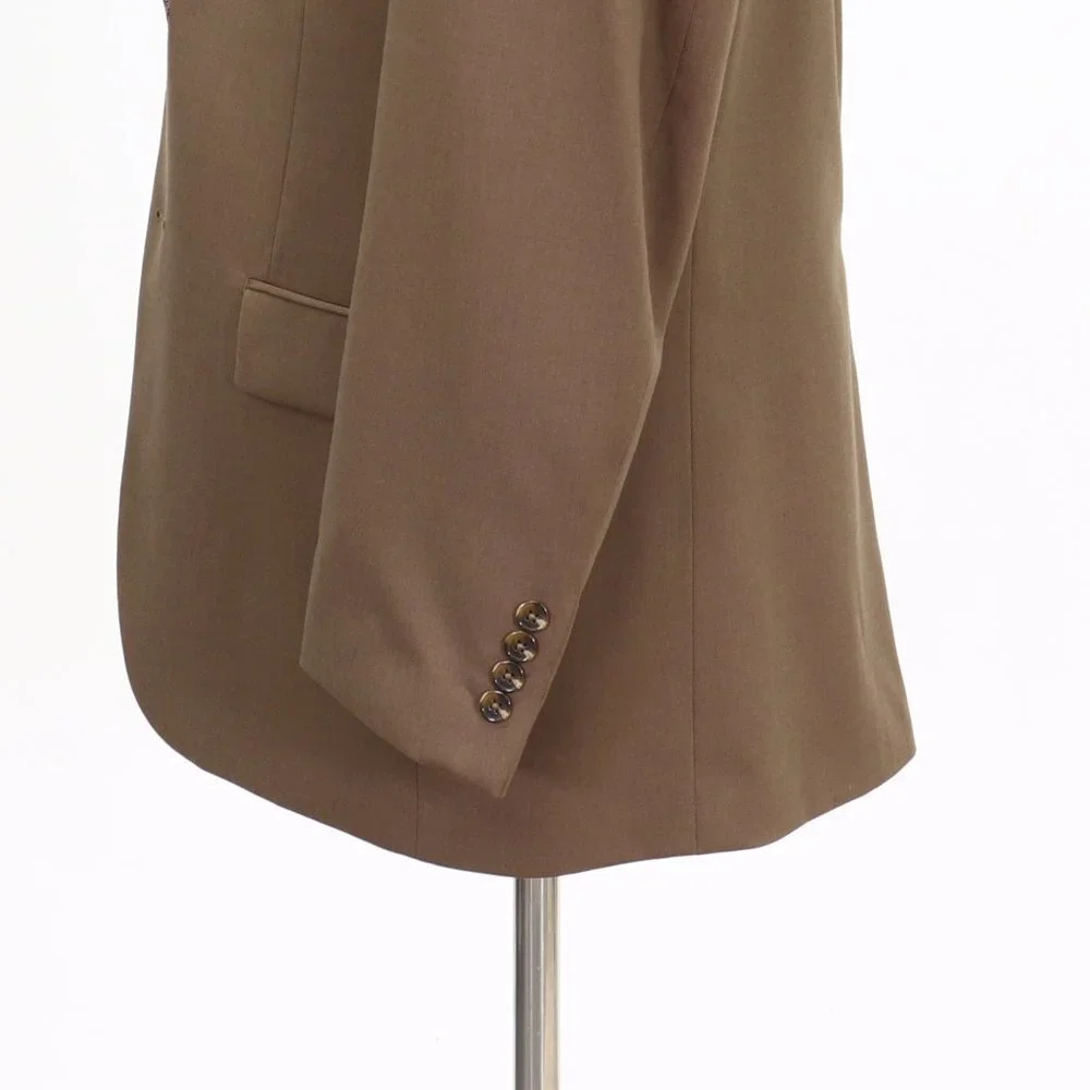 Chaps 40R Beige Solid 2-Button Sport Coat Blazer Jacket V810